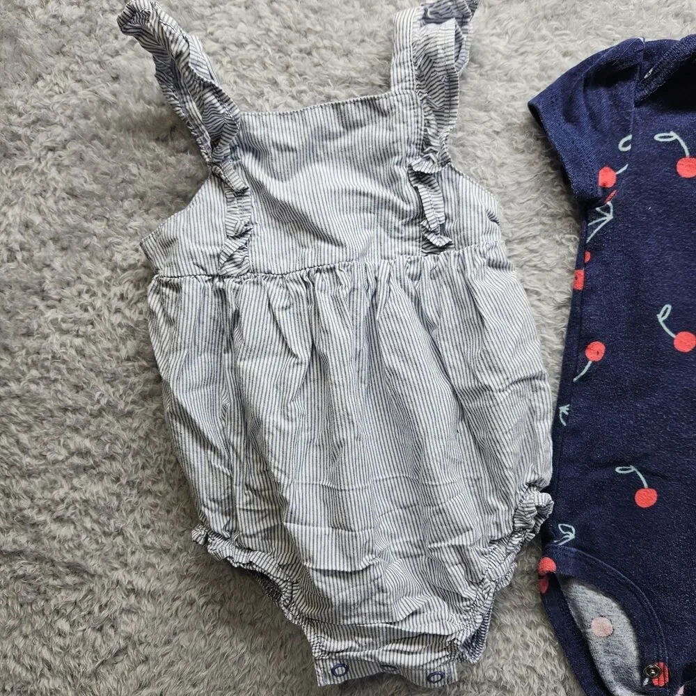 Carters Baby Girl Clothing Bundle Size 9 Months Cherry Bodysuit Casual Spring